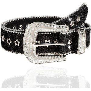 Black Cowgirl Belts Black Rhinestone Belt Western Belts for Women